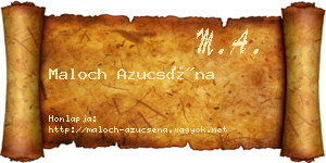 Maloch Azucséna névjegykártya